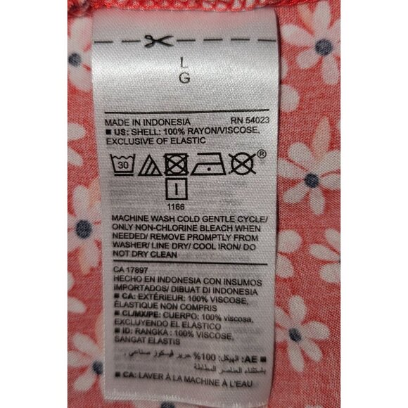 Old Navy Woman Size L Baby Doll Y2K Sundress Floral Print Midi  Smocked Back - Picture 7 of 7